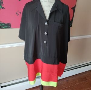 Vintage Diane Gilman DG2 Black Button-Up Blouse Size L